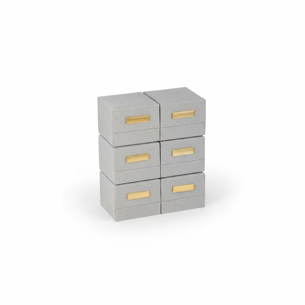 Paquete de 6 unidades de Caja de joyería 5,8×5,8×4,5 cm