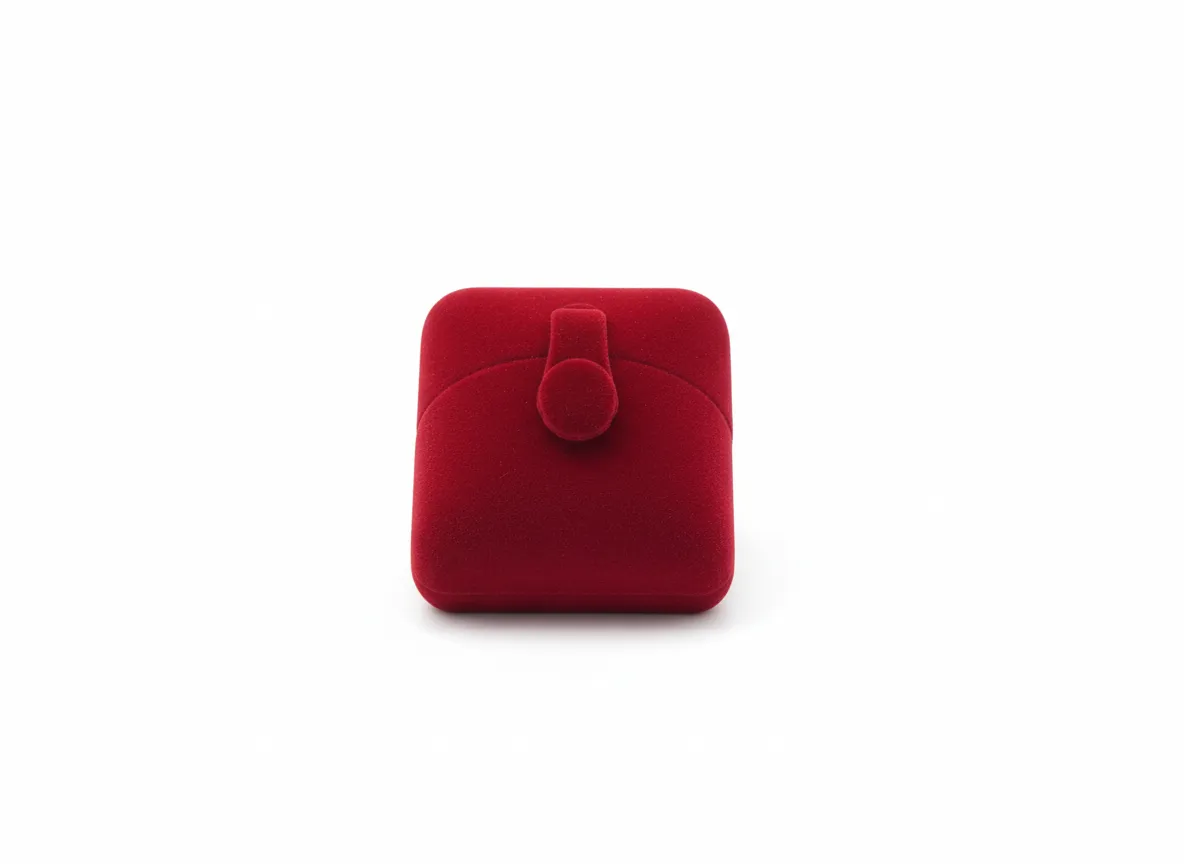 Caja de joyería para dije o cadena 6,8×6,3×6cm ROJO